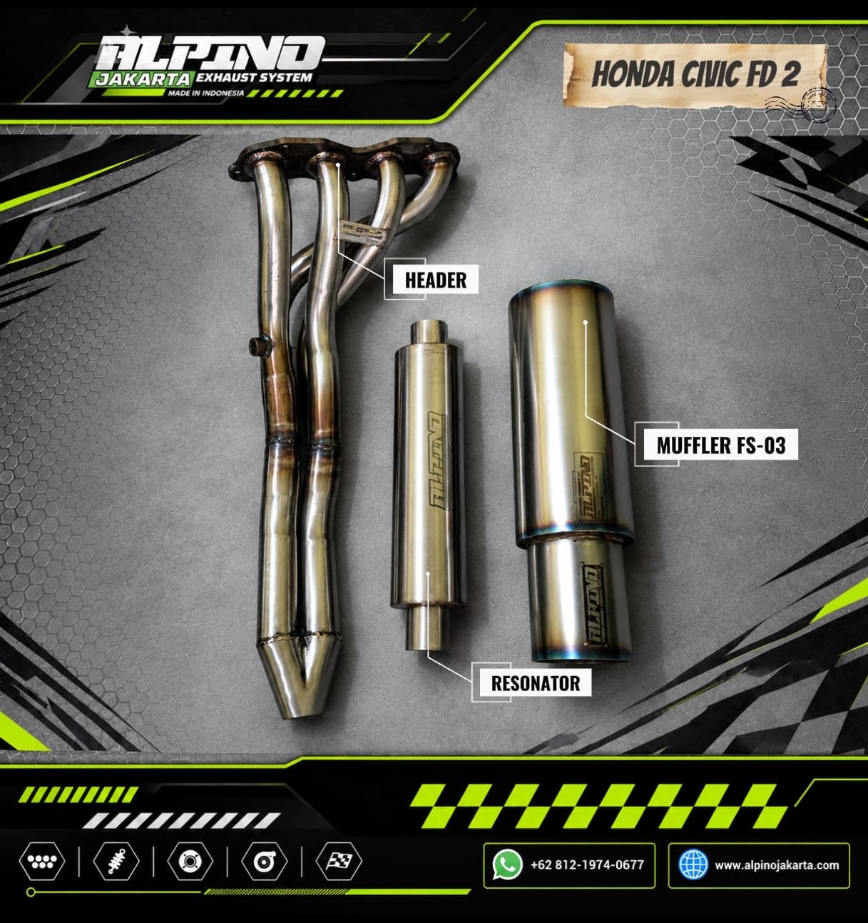 Knalpot Civic fd